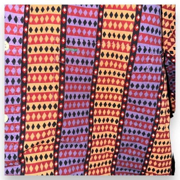 80s Tommy Hilfiger Print Iconic Oxford Button Down Shirt M - Picture 5 of 8